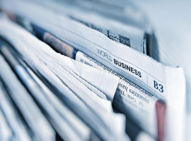 Stack of newspapers